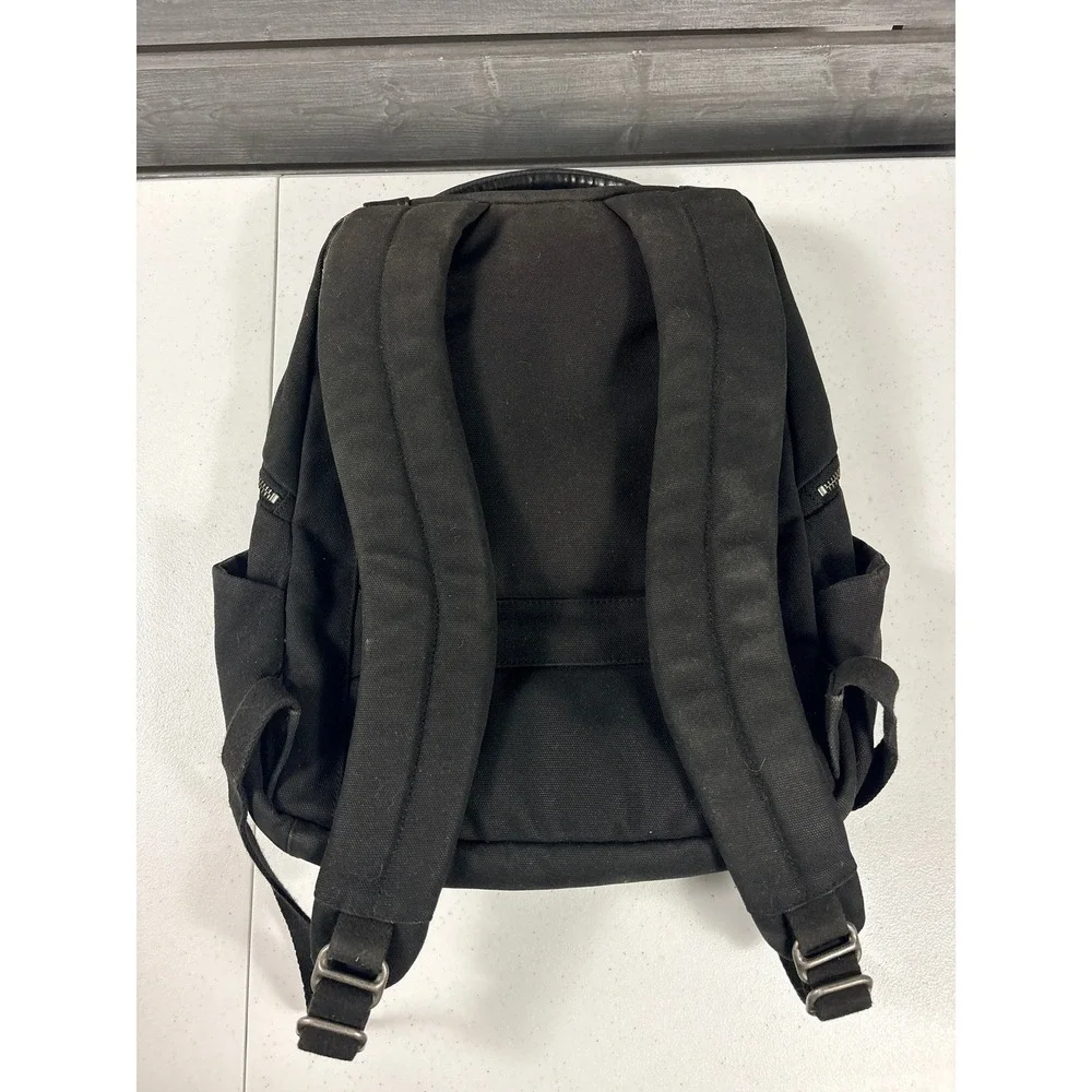Tumi T-Tech Black Canvas Leather Trim Backpack Laptop Bag Travel Rucksack